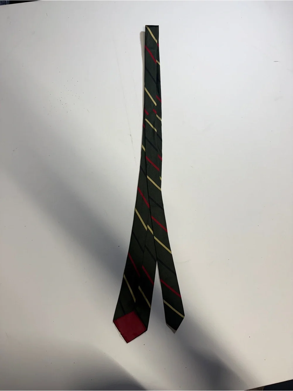 Men's Green Striped Silk Tie